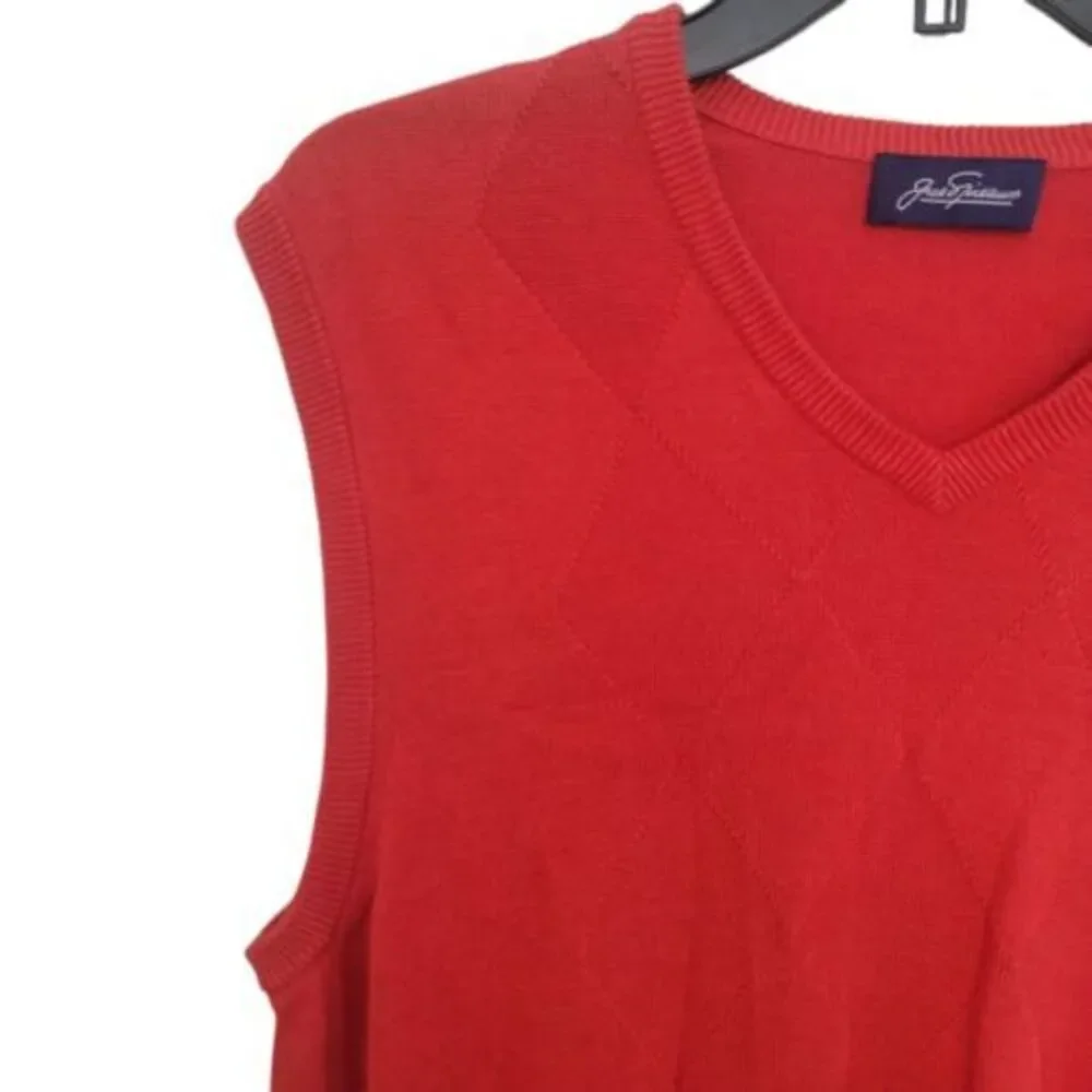 Jack Nicklaus Vintage Coral Linen Cotton‎ Blend Sweater Vest Mens Sz Medium